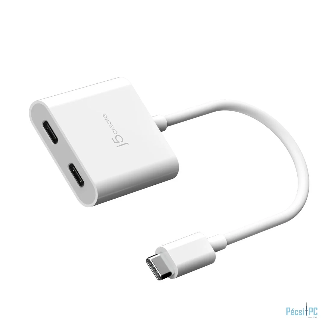 j5create USB-C to Dual USB-C with Video or Power Delivery