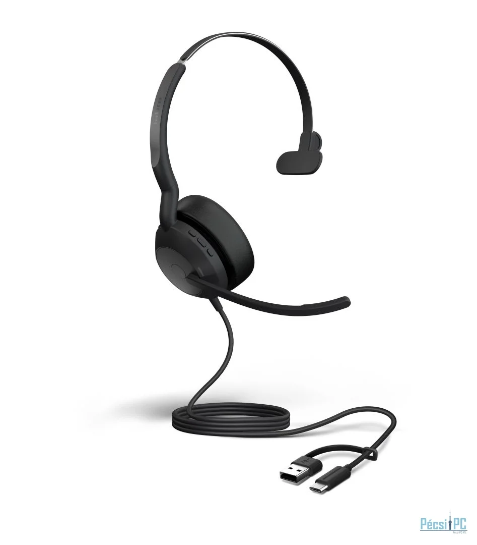 Jabra Evolve2 50 USB-C/A UC Mono Headset Black