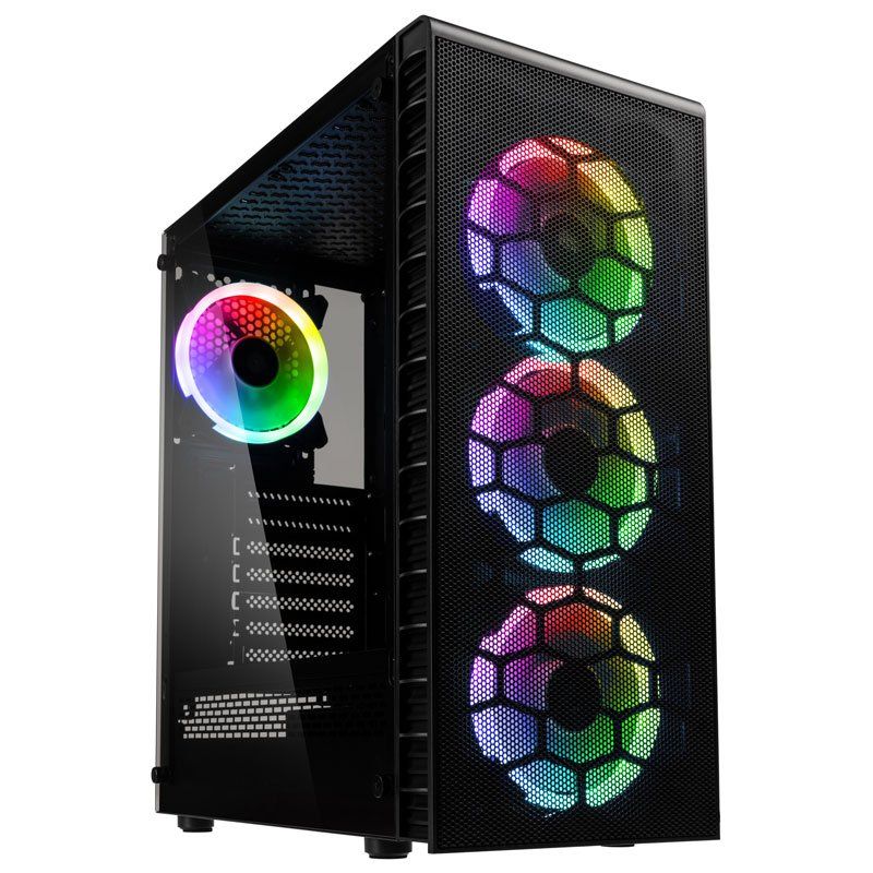 Kolink Observatory Lite Mesh RGB Tempered Glass Black