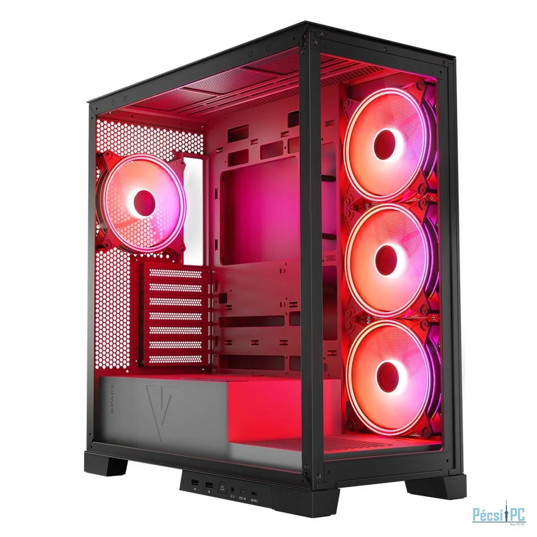 Modecom Volcano Space Apex ARGB Tempered Glass Black