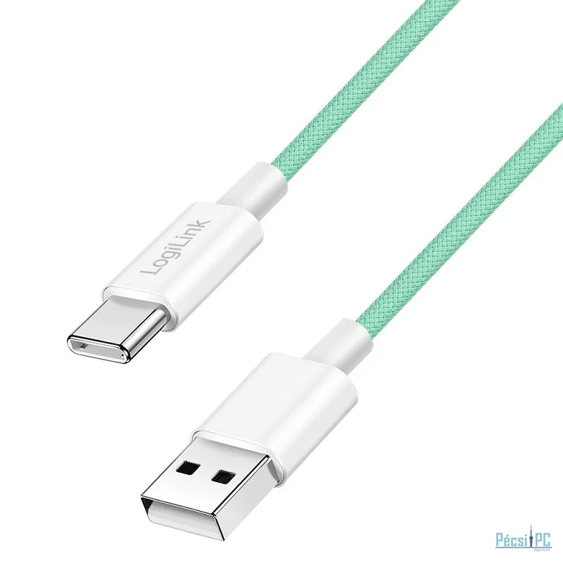 Logilink USB-A to USB-C male/male cable 0,5m Green