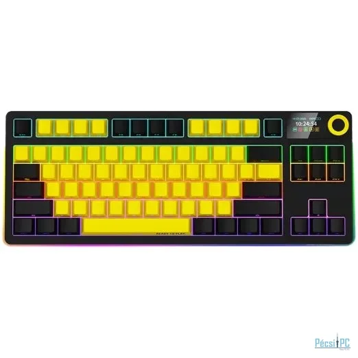 LORGAR KBP70TKLW Wireless Bluetooth Mechanical Gaming Keyboard Black/Yellow US