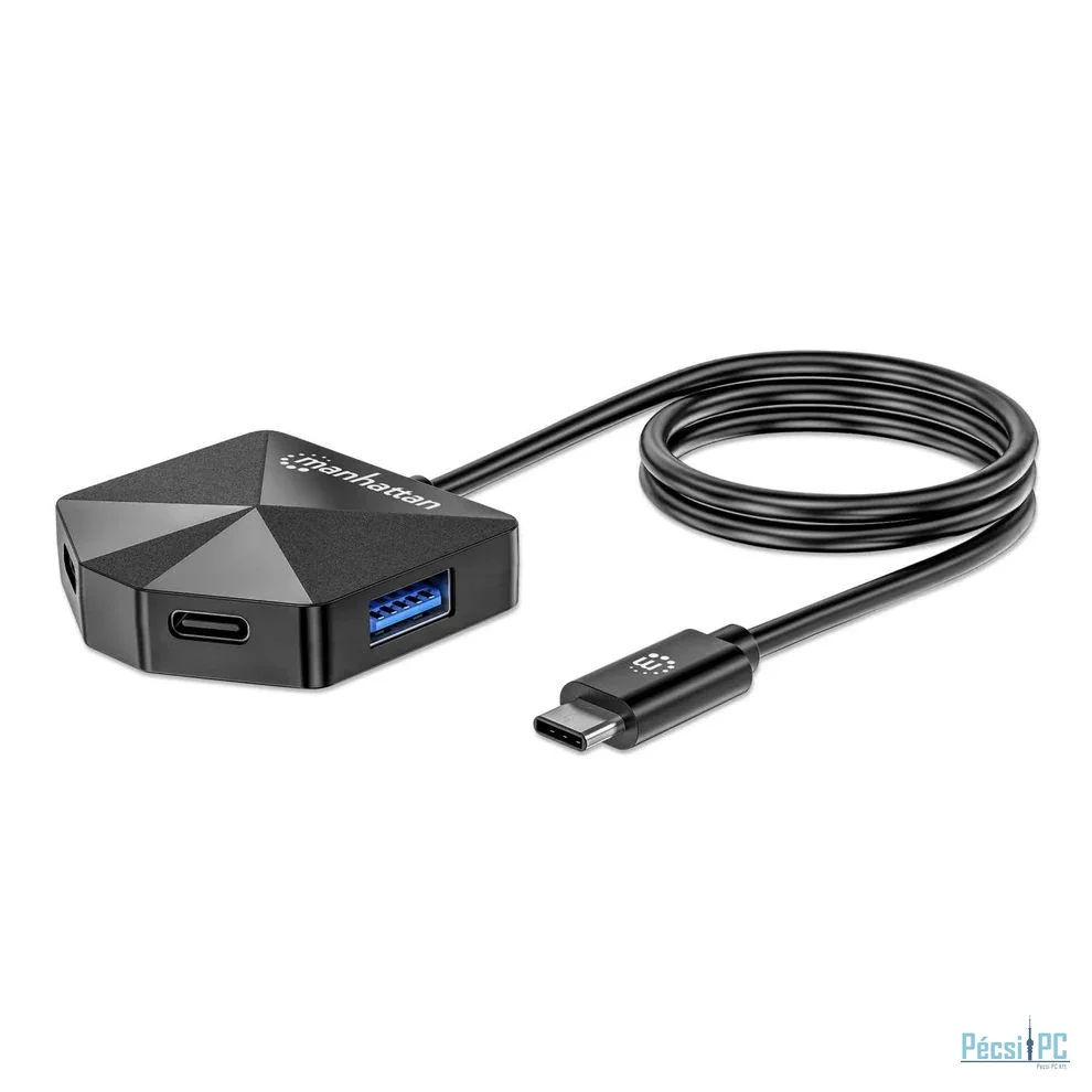 Manhattan 4-portos USB3.0 HUB Black