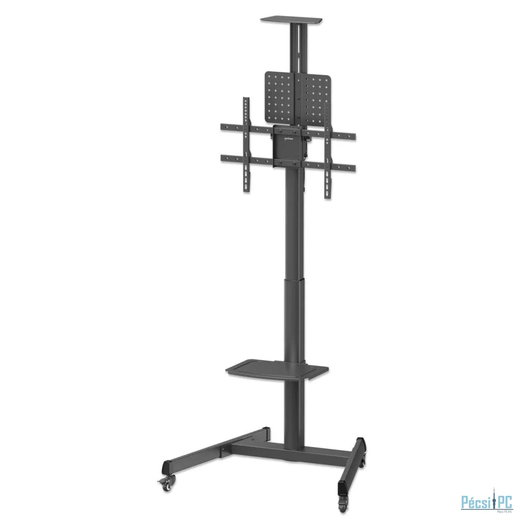 Manhattan Multimedia TV Cart with Tool-Free Height Adjustment 37