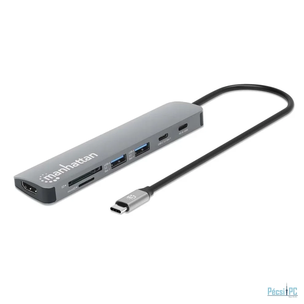 Manhattan USB-C PD 7-in-1 HDMI 4K Docking Station / Multiport Hub