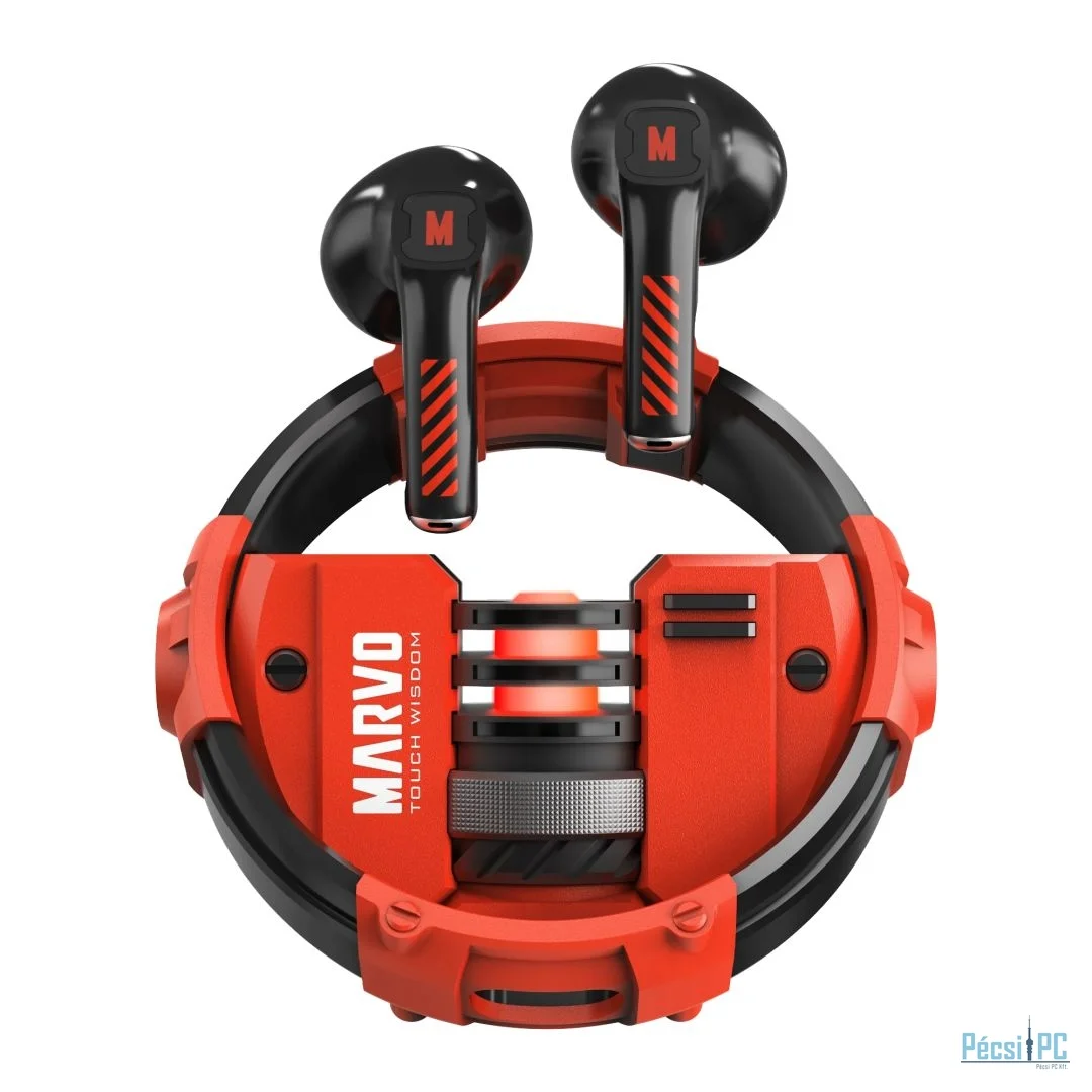 Marvo Quaz Wireless In-Ear Earbuds Black/Red