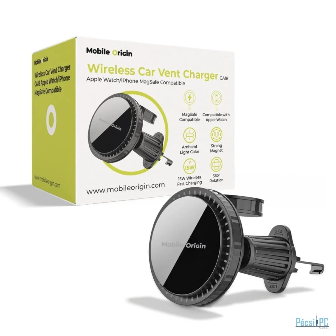Mobile Origin Wireless Car Vent Charger CA18 for Apple Watch/iPhone MagSafe Compatible