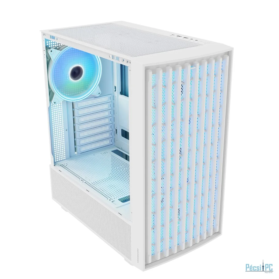 Modecom Breeze ARGB Flow Tempered Glass White