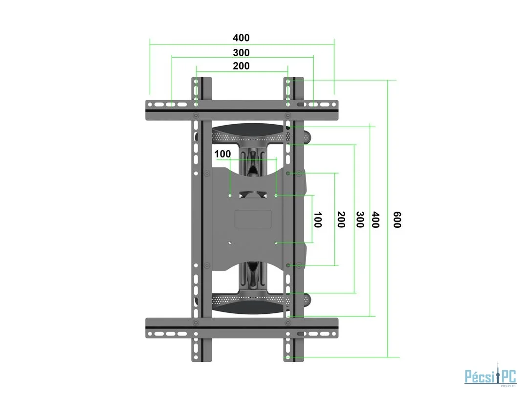 Multibrackets M VESA Flexarm Full Motion Single Portrait 400x600 32