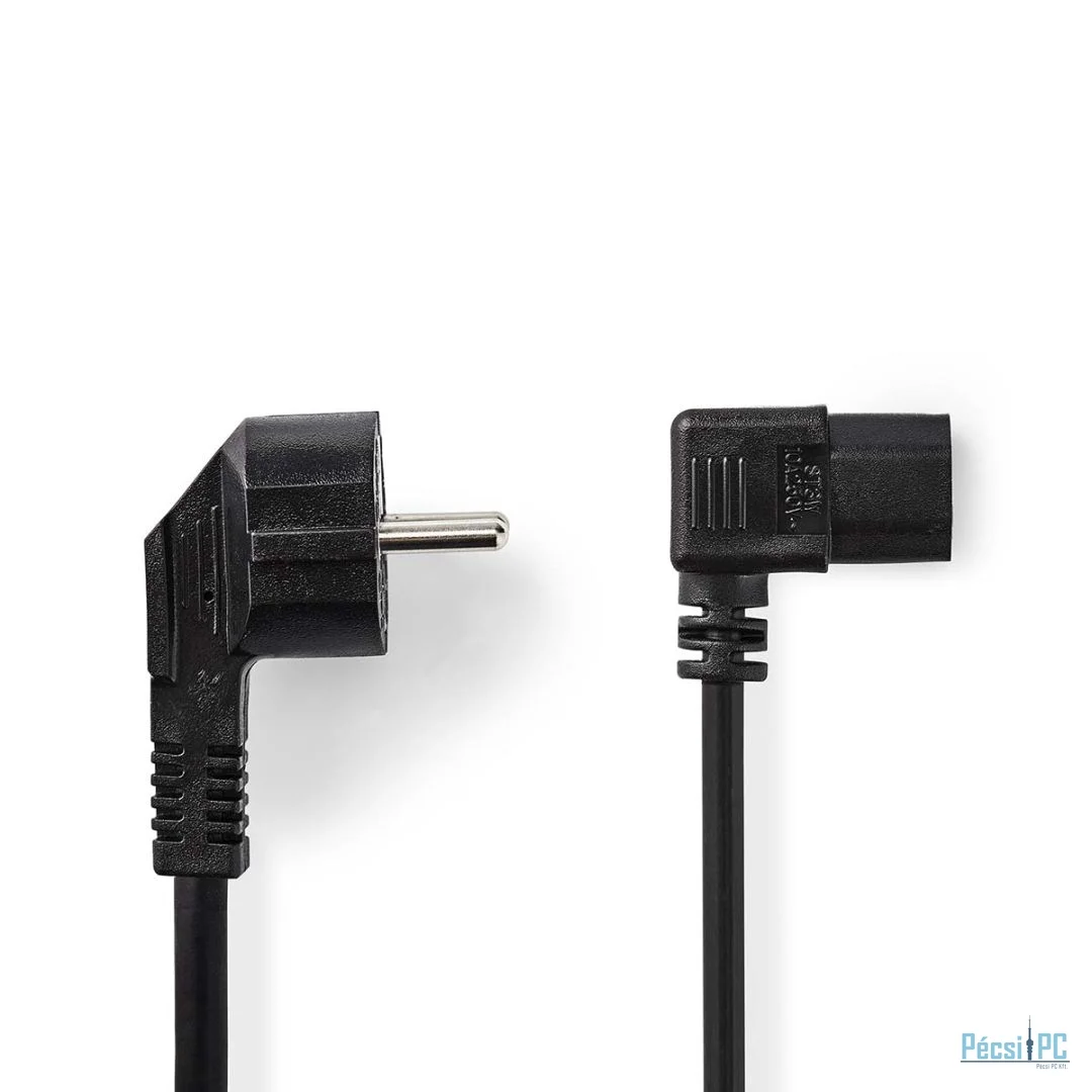 Nedis Power Cable Plug with earth contact male IEC-320-C13 Angled 3m Black
