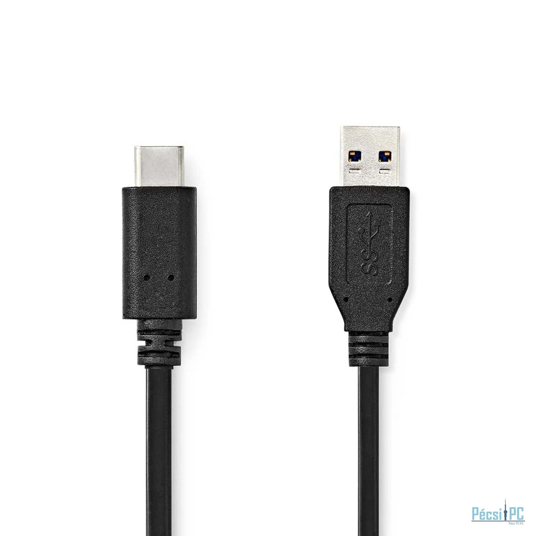 Nedis USB 3.2 Gen 2 USB-A Male to USB-C Male USB Cable 1m Black