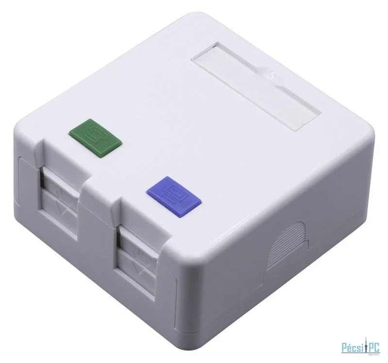 Nestron Keystone fali aljzat, felületre szerelhető; 2 portos; árnyékolatlan; 90°/180° keystone kompatibilis