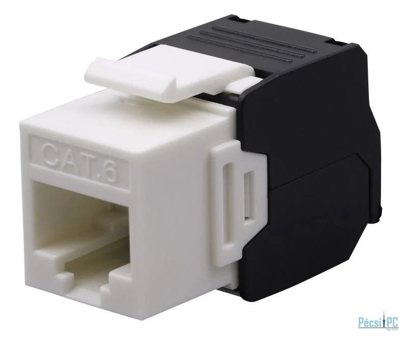 Nestron Keystone UTP csatlakozó; Cat6; 180°; szerszám nélkül szerelhető