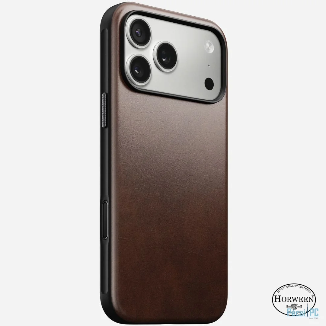 Nomad Modern Leather (Horween) Case for iPhone 17 Pro Max Rustic Brown