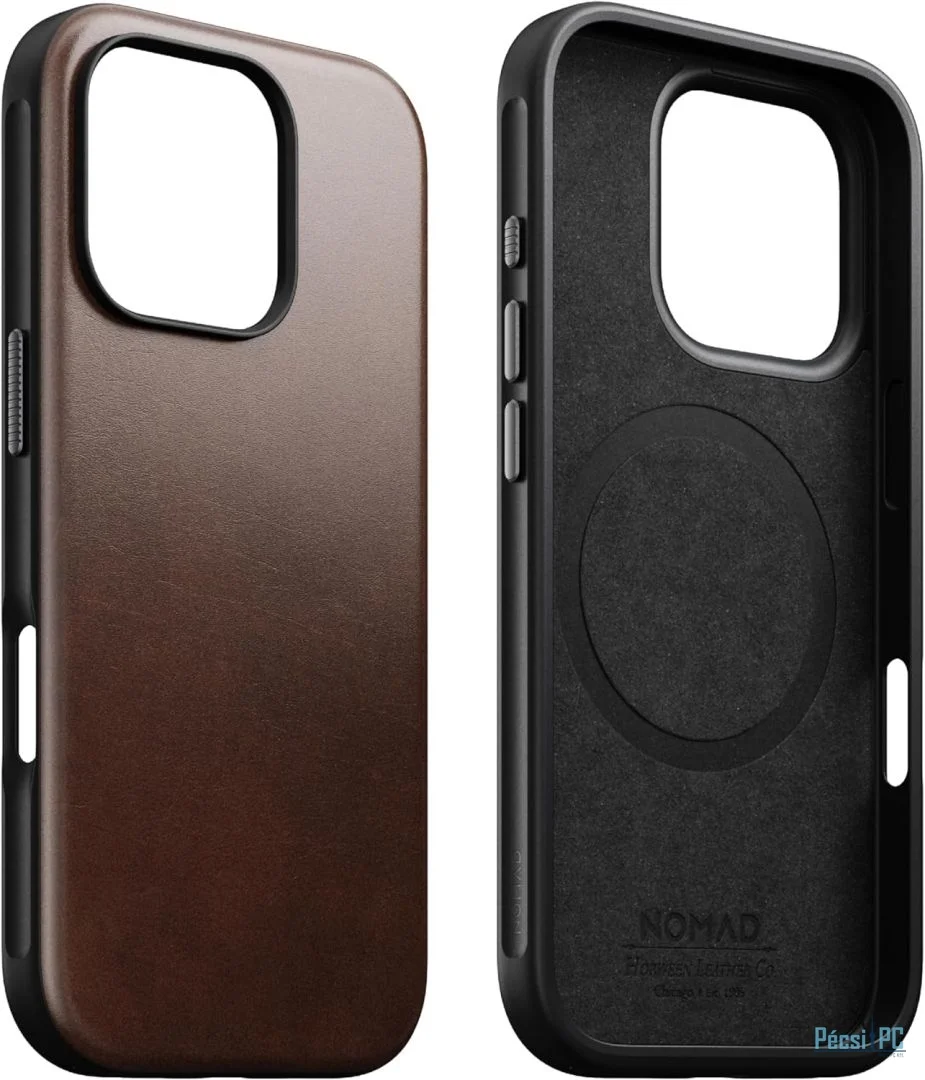 Nomad Modern Leather Horween iPhone 16 Pro Max case Rustic Brown