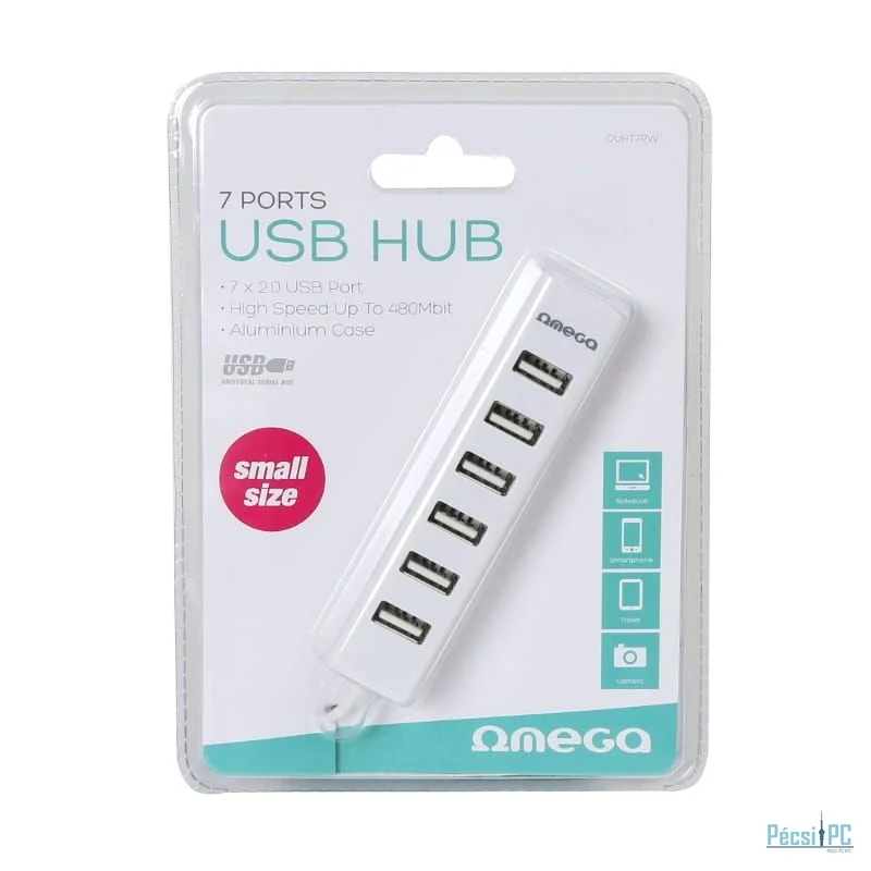 Platinet Omega 7 Ports USB2.0 Hub White