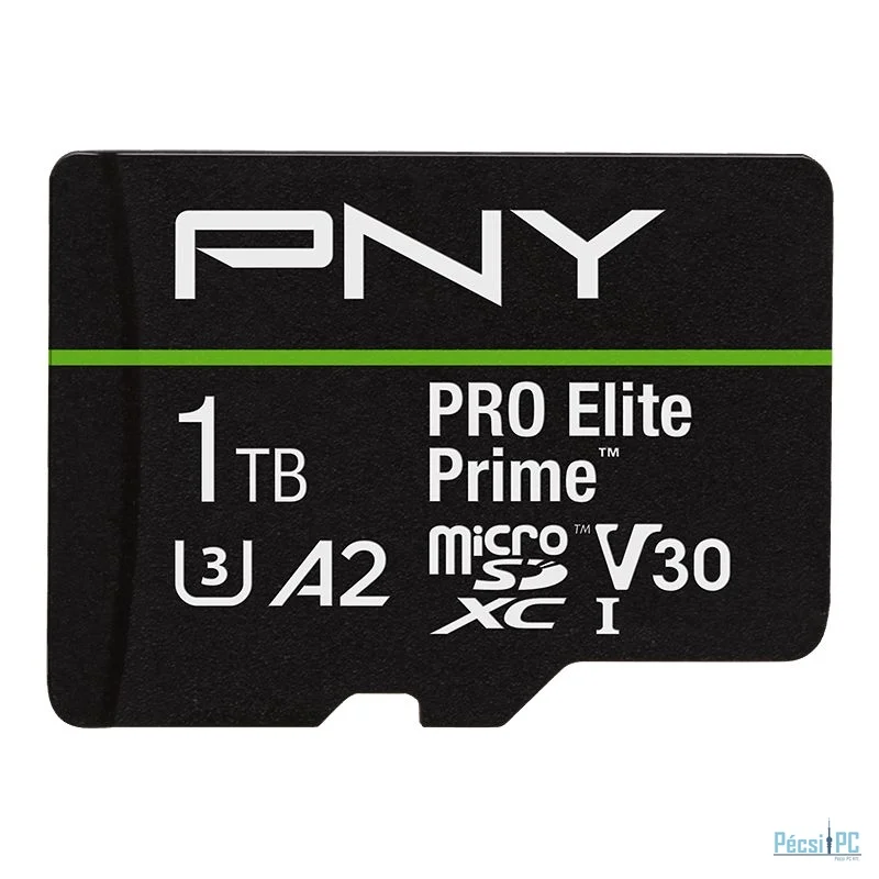 PNY 1TB microSDXC Pro Elite Prime Class 10 U3 V30 A2 + adapterrel