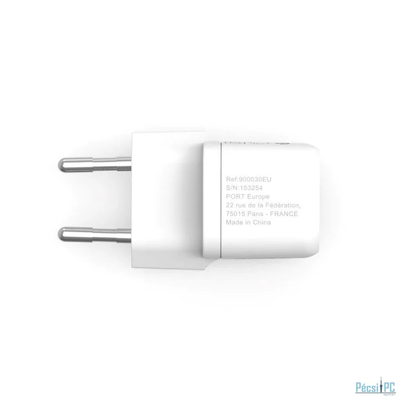 Port Designs 20W USB-C Pocket Wall Charger White