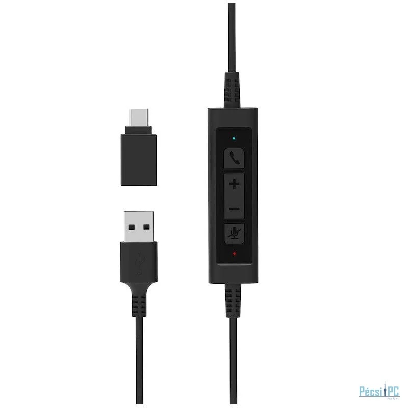 Port Designs Stereo USB headphone PRO ON''''R 300 Black