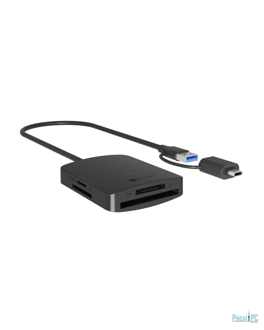 Raidsonic IcyBox IB-CR302-CU3 4-in-1 Card Reader with USB 3.0 Gen 1 Type-A + Type-C