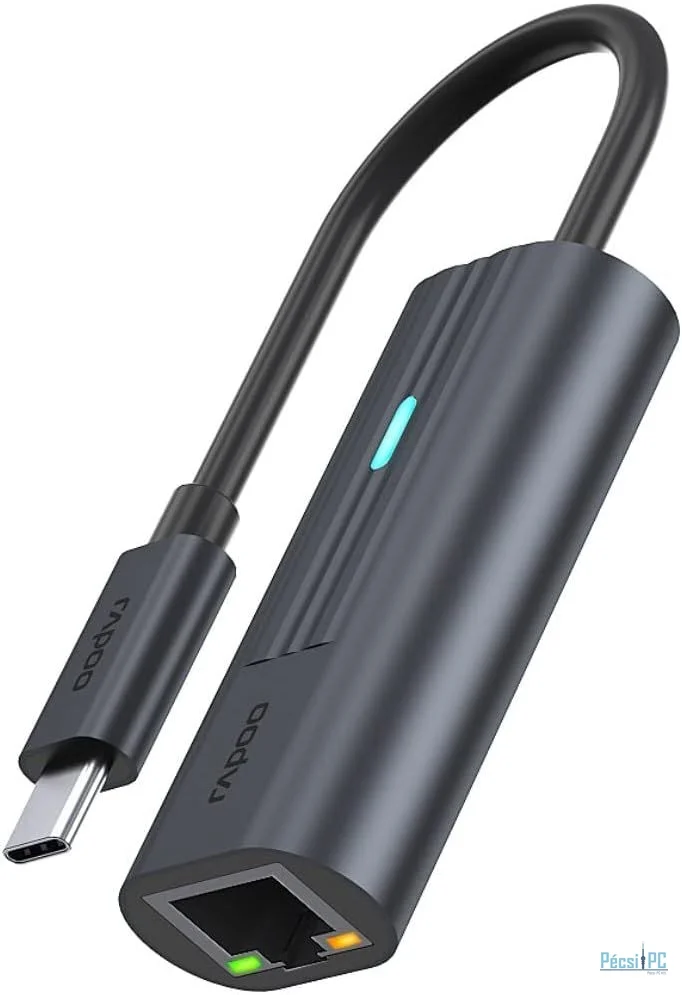 Rapoo USB-C Adapter grey USB-C to Gigabit LAN