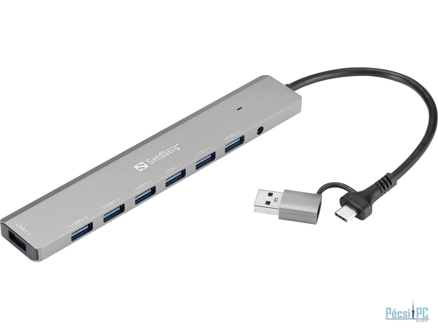 Sandberg 7-portos USB3.0 HUB Silver
