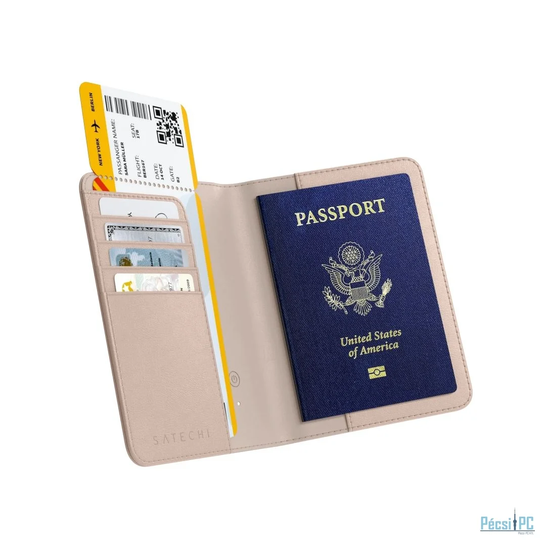 Satechi Vegan-Leather FindAll Passport Cover Desert Rose