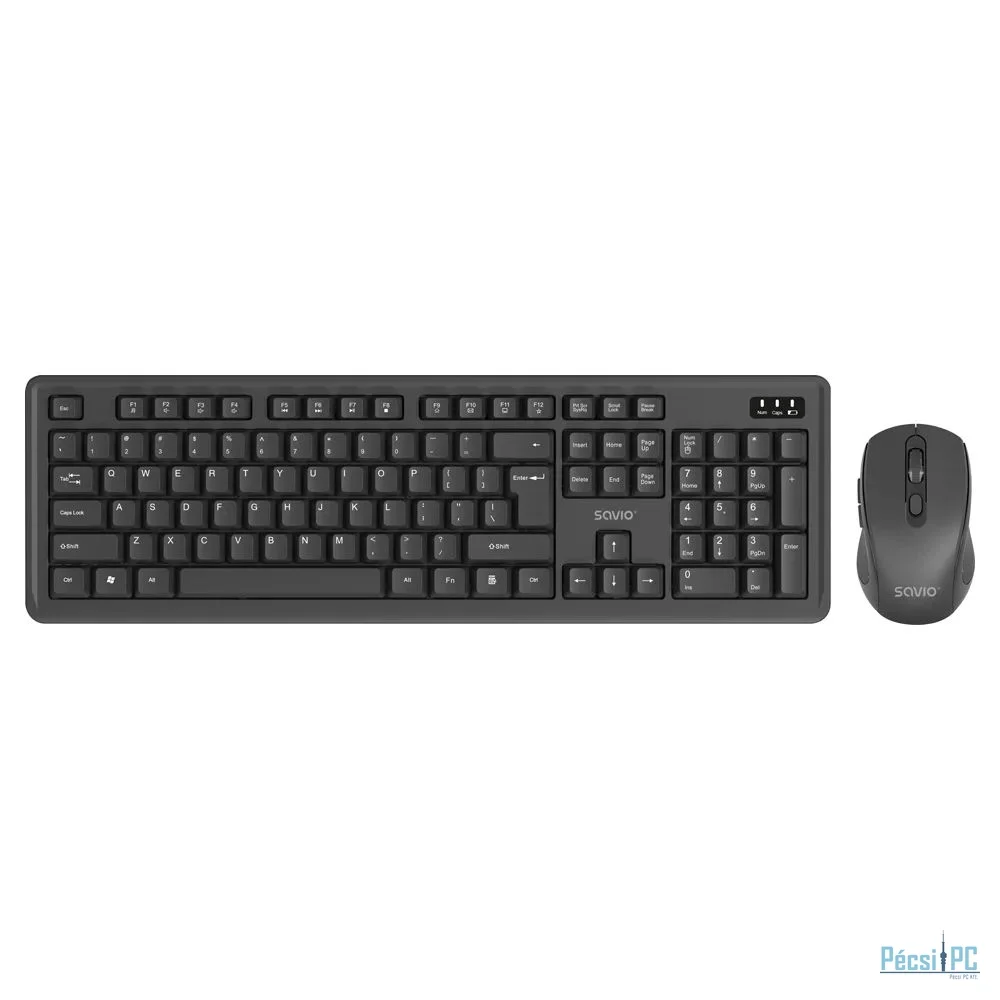 Savio KB-03 Wireless keyboard and mouse set Black US