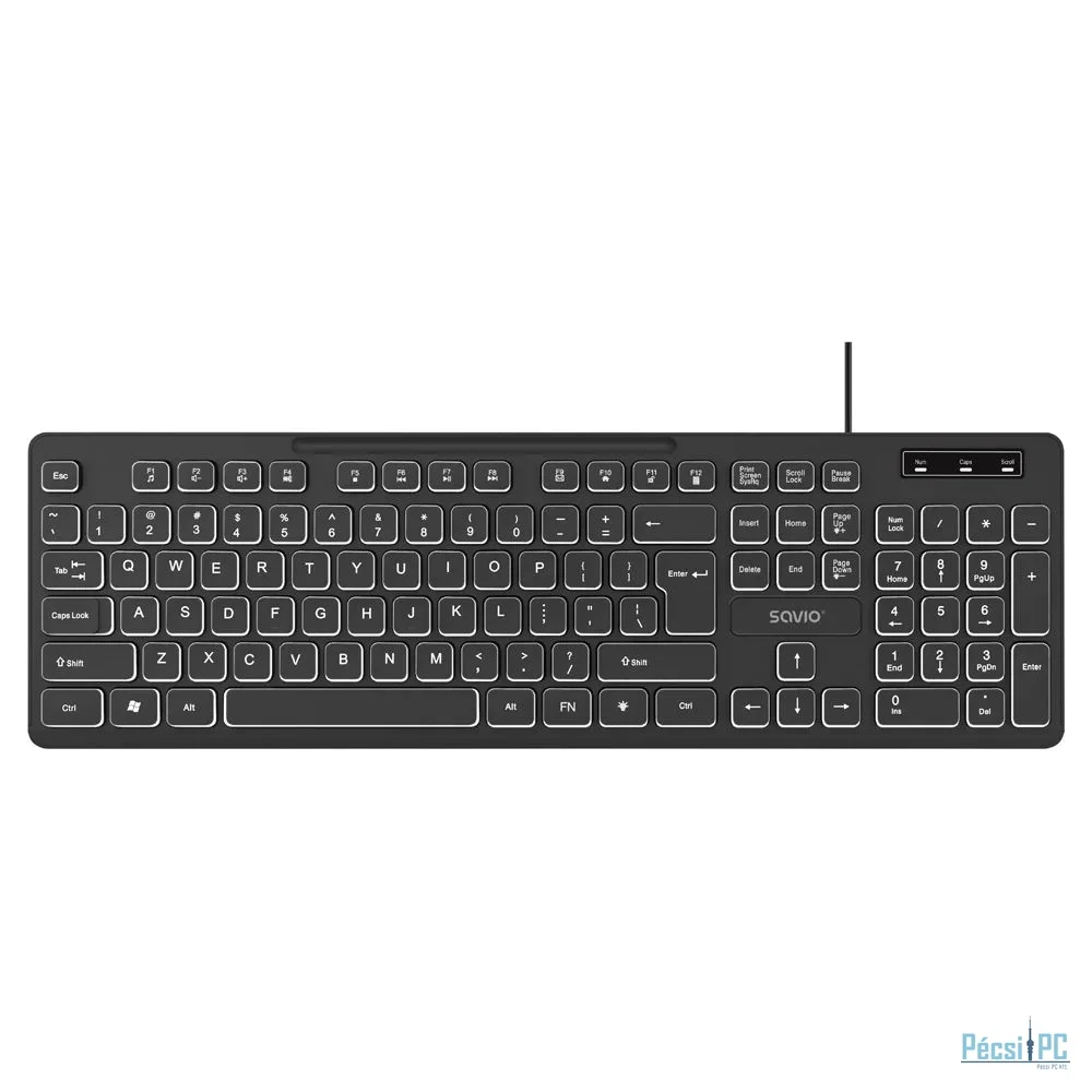 Savio KB-04 Wired keyboard LED backlight Black UK