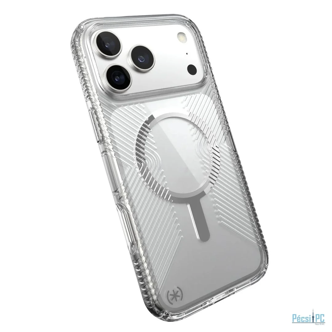 Speck Presidio Perfect Clear Grip MagSafe iPhone 17 Pro Max Case Clear/Silver