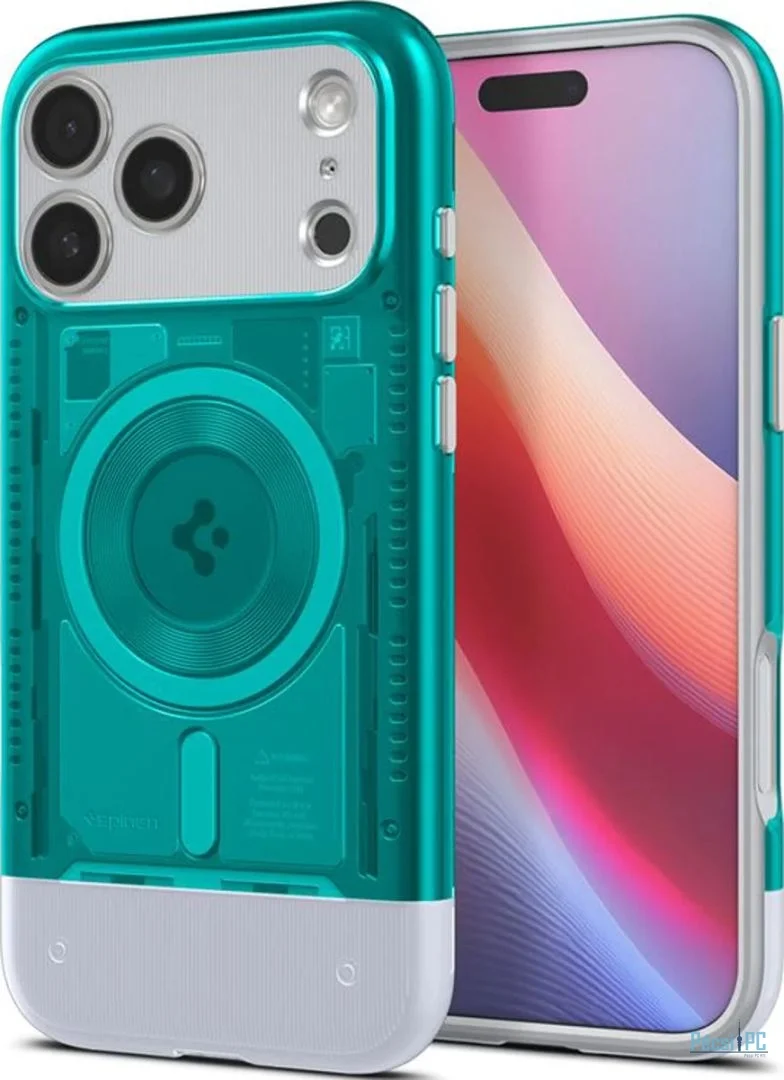 Spigen Classic C1 MagSafe case for iPhone 17 Pro Bondi Blue