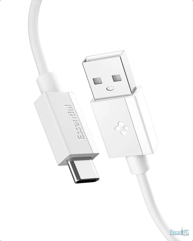 Spigen Essential USB-A to USB C-60W Cable 1m White
