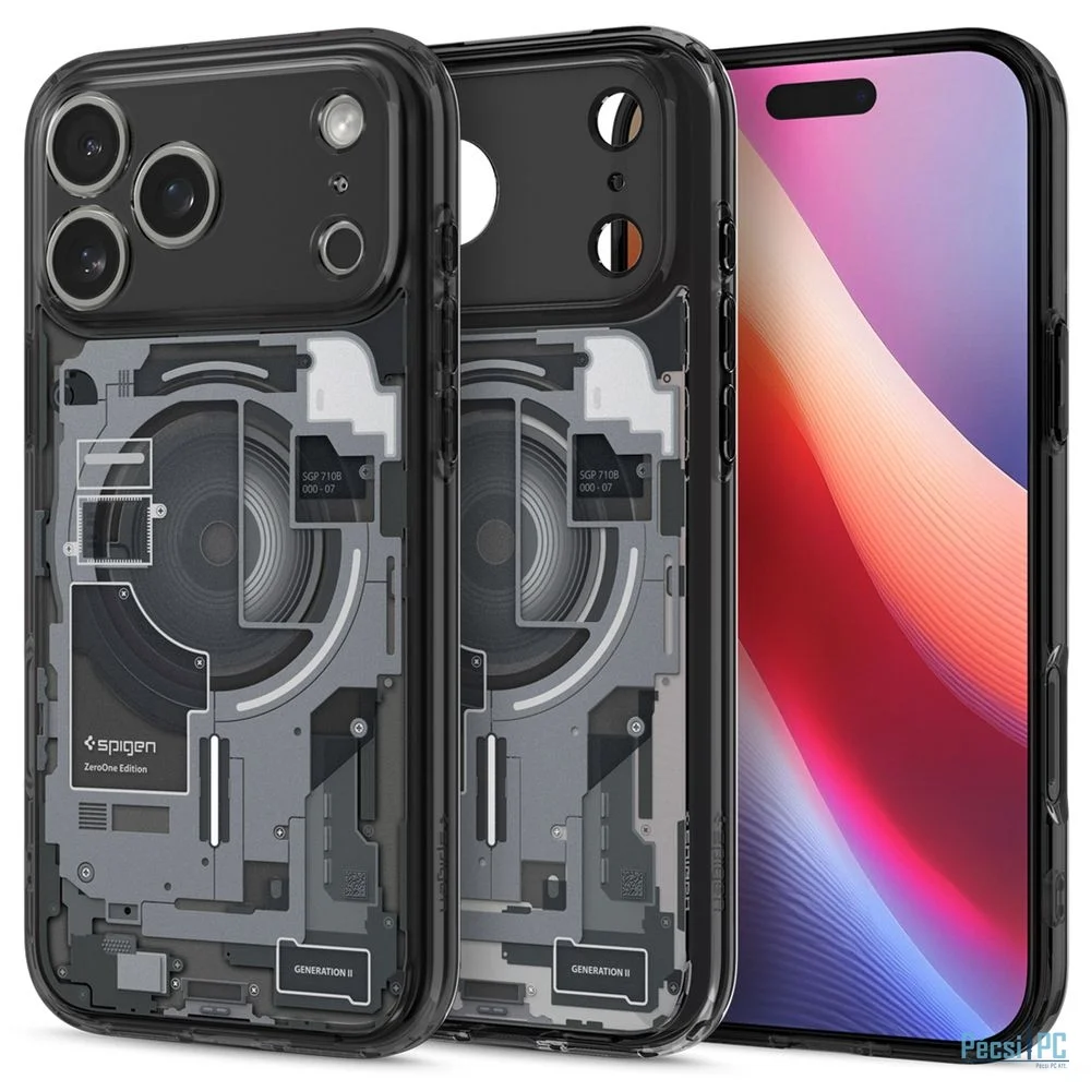 Spigen Ultra Hybrid MagSafe case for iPhone 17 Pro Zero One Black