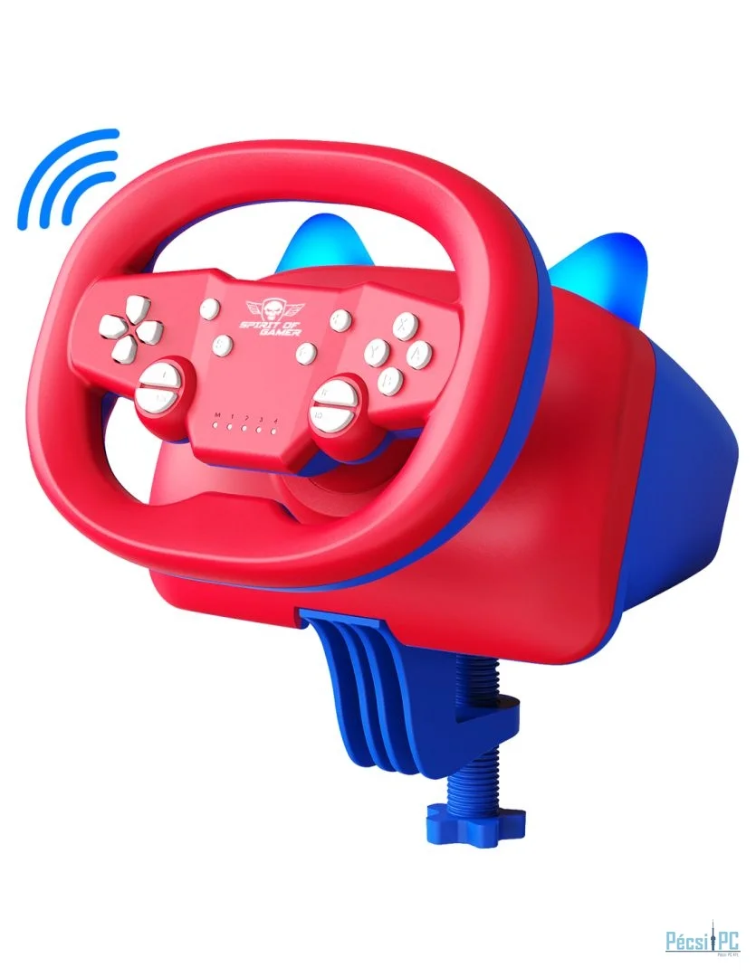 Spirit Of Gamer Race Wheel Pro Air Wireless Kormány Red/Blue