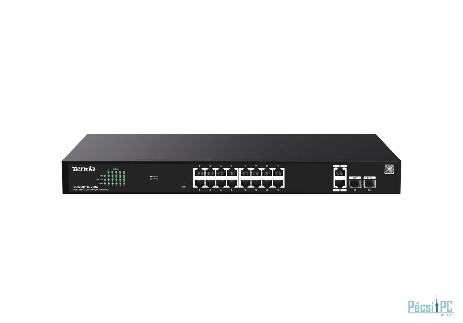 Tenda TEG2220P-16-250W 18GE+2SFP Cloud Managed PoE Switch