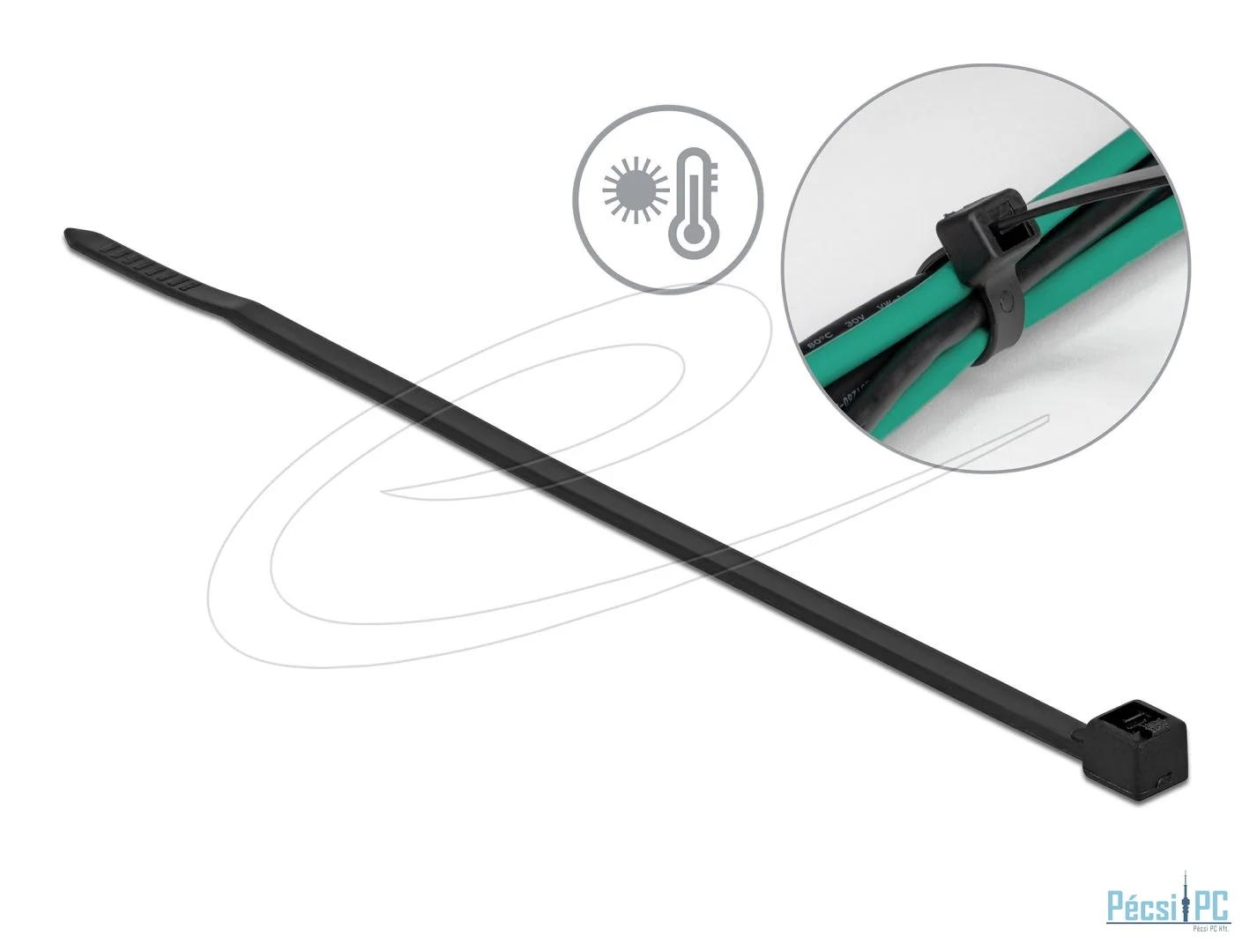 DeLock Cable tie heat resistant L 100 x W 2.5mm 100pieces Black