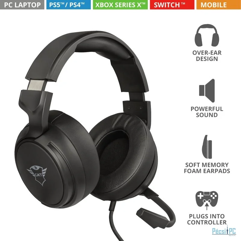 Trust GXT 433 Pylo Multiplatform Gaming Headset Black