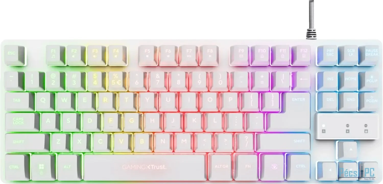 Trust GXT 833 Thado TKL Illuminated Keyboard White US