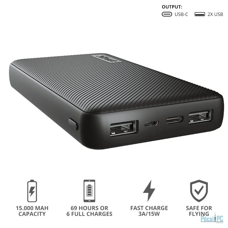 Trust Primo Compact 15000mAh PowerBank Black