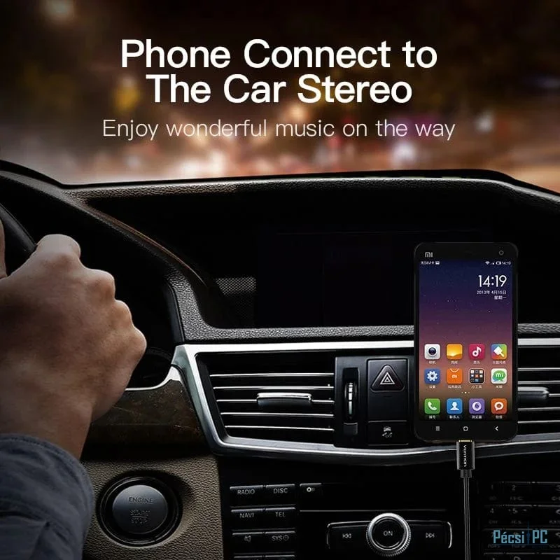 Vention USB-C Male to 3.5mm Male Audio Adapter cable 1m Black