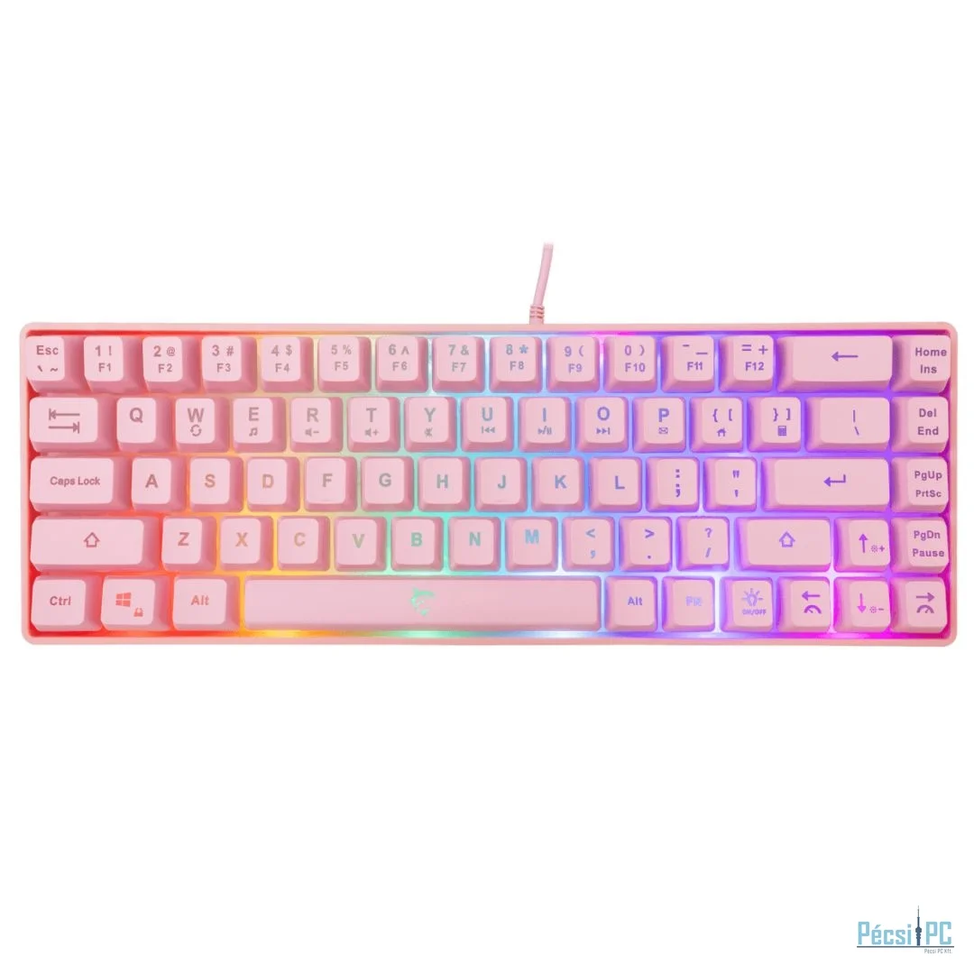White Shark Ronin RGB Gaming keyboard Pink US