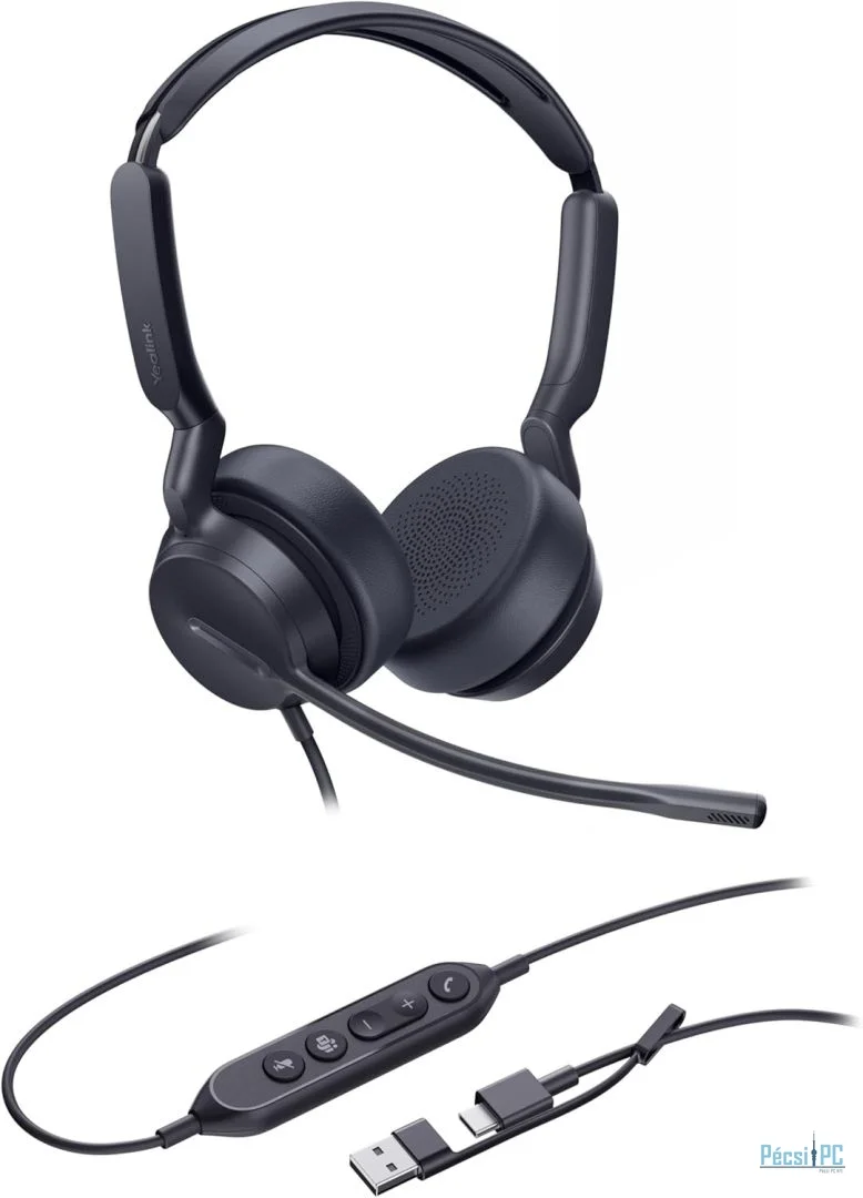 Yealink UH42 Dual Teams USB-C/A Headset Black