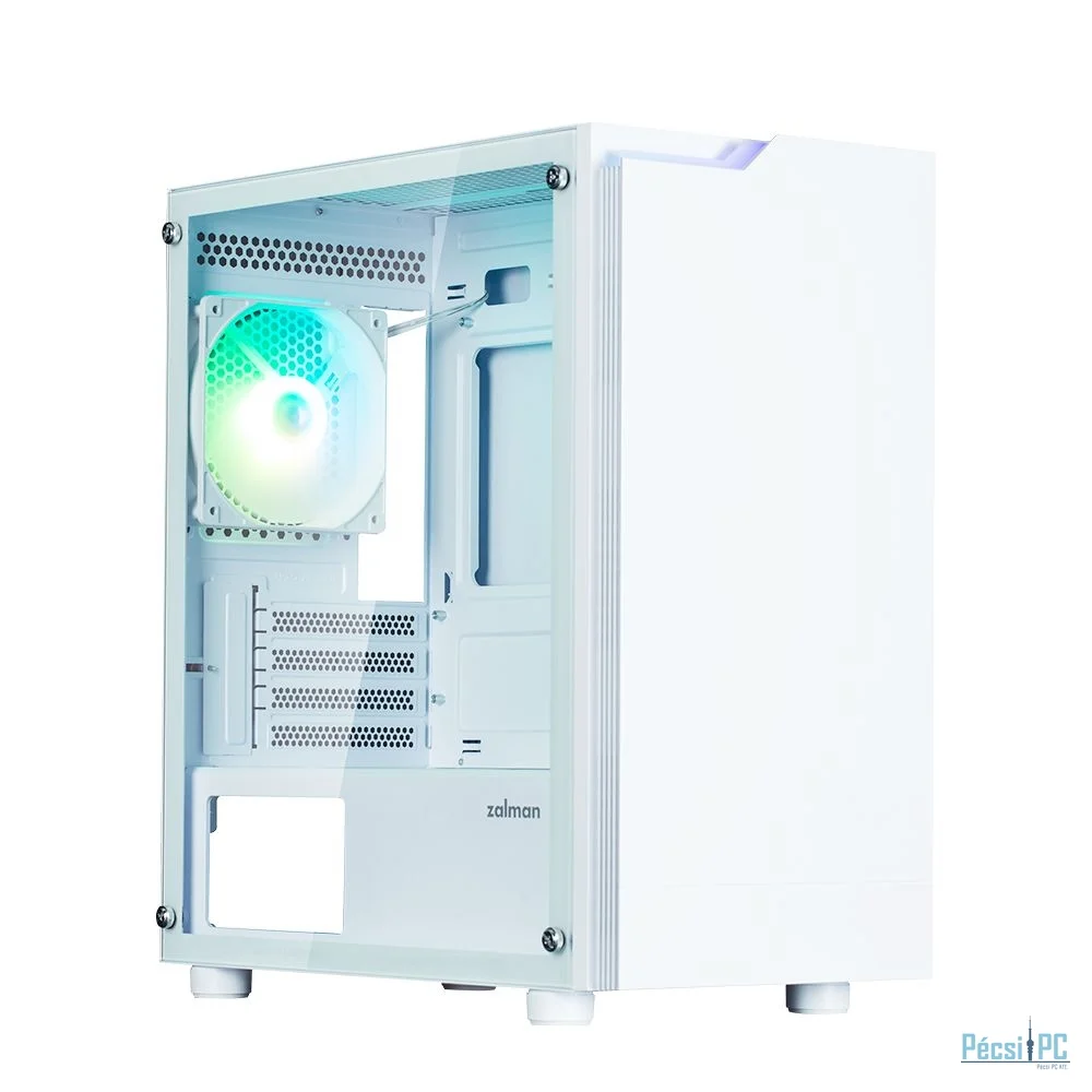 Zalman T4 Plus RGB Tempered Glass White