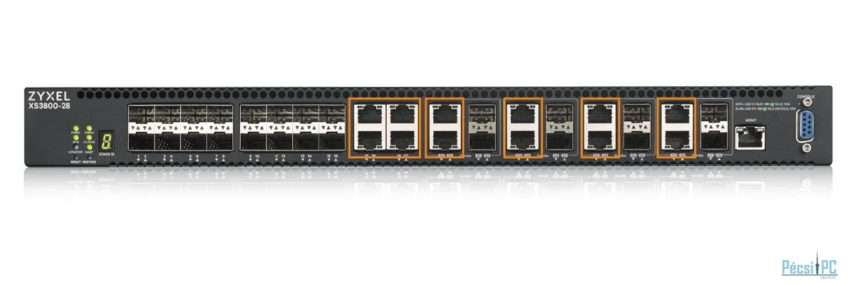 ZyXEL XS3800-28 28-port 10GbE L3 Aggregation Switch