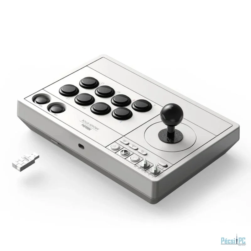 8BitDo Arcade Stick All Button Wireless Gamepad White