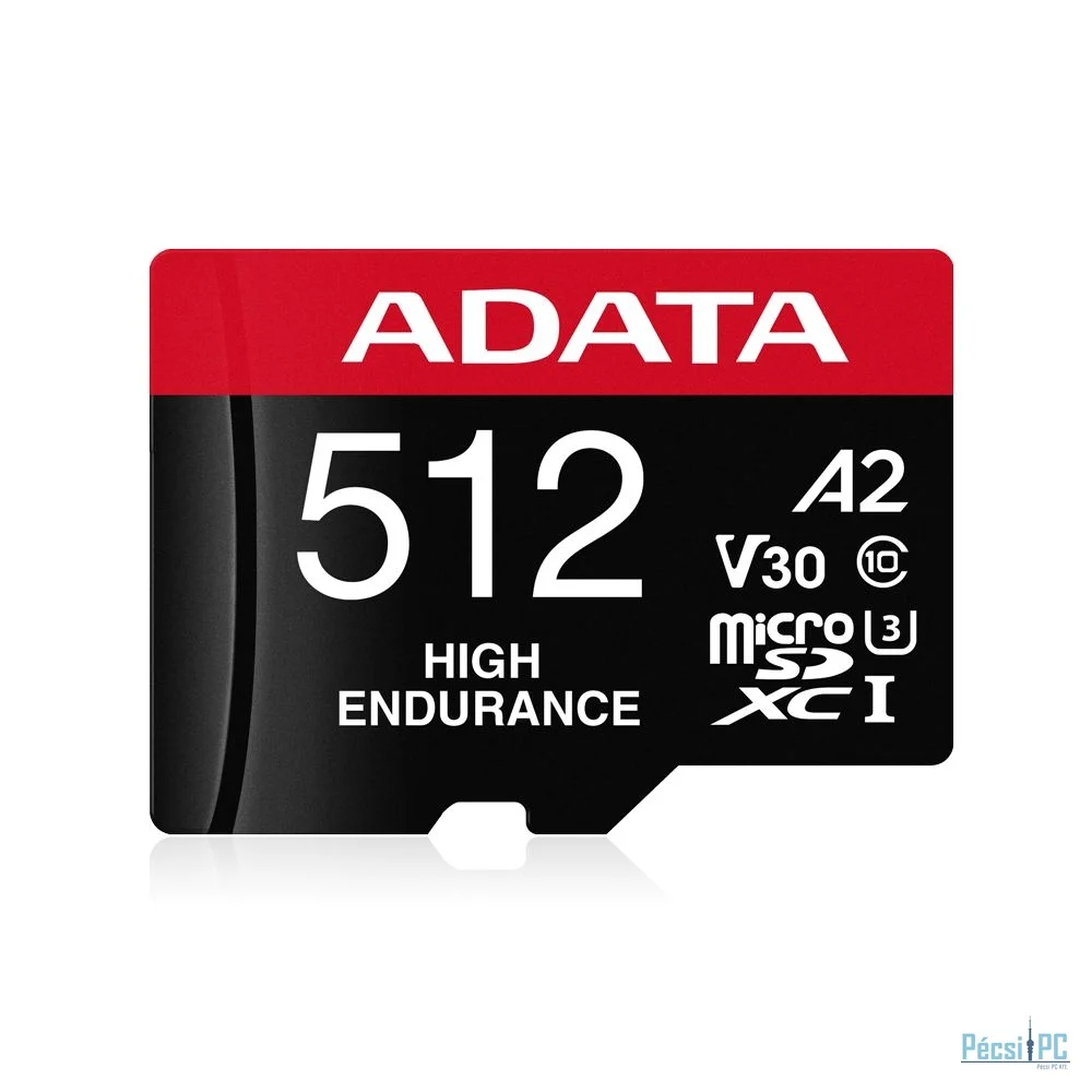 A-Data 512GB microSDXC High Endurance UHS-I U3 Class 10 V30S + adapterrel