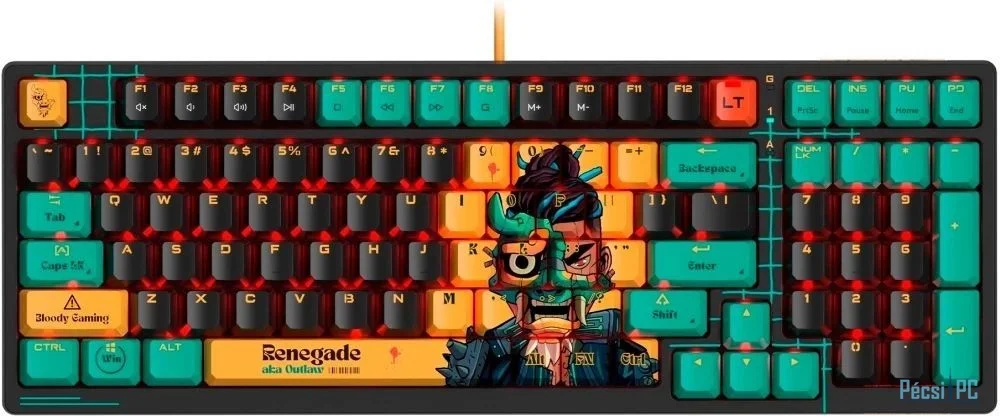 A4-Tech Bloody AT98 RGB Renegade Gaming Keyboard Black US