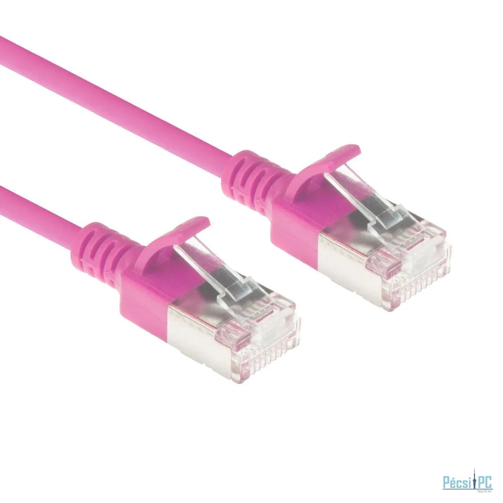 ACT CAT6A U-FTP Patch Cable 0,15m Pink