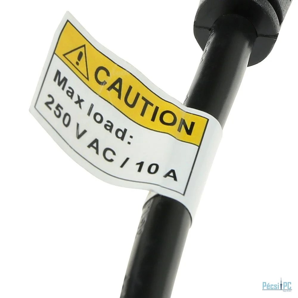 ACT Powercord C14 - Type F female (max. current 10A) 0,6m Black