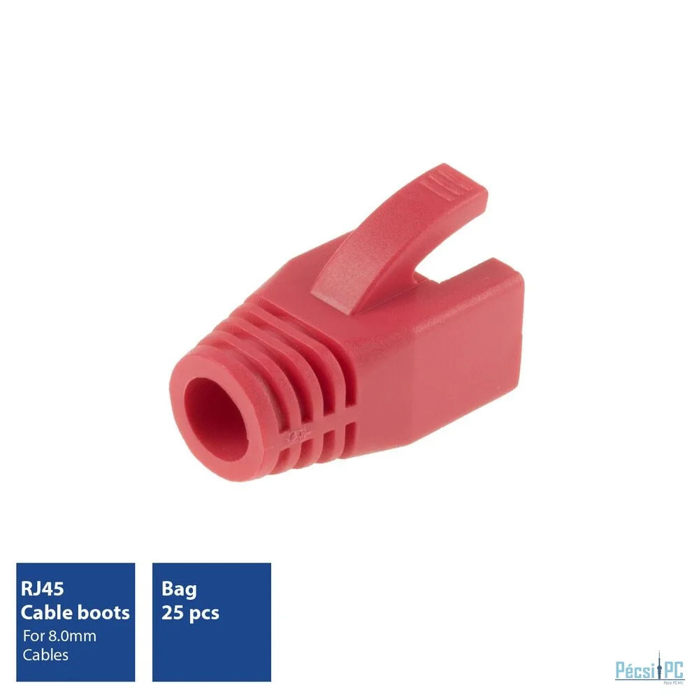 ACT RJ45 boot for 8.0 mm cable 25db Red
